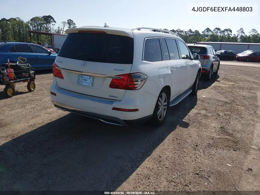 2015 Mercedes-Benz Gl 450 4Matic VIN: 4JGDF6EEXFA448803 Lot: 45438756