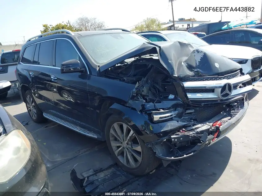 2015 Mercedes-Benz Gl 450 4Matic VIN: 4JGDF6EE7FA443882 Lot: 45543081