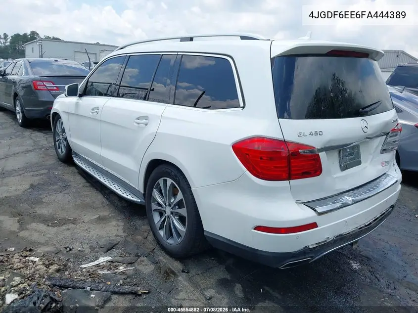 2015 Mercedes-Benz Gl 450 4Matic VIN: 4JGDF6EE6FA444389 Lot: 45554882