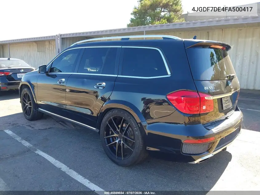 2015 Mercedes-Benz Gl 550 4Matic VIN: 4JGDF7DE4FA500417 Lot: 45569554