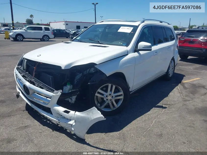 2015 Mercedes-Benz Gl 450 4Matic VIN: 4JGDF6EE7FA597086 Lot: 45577865