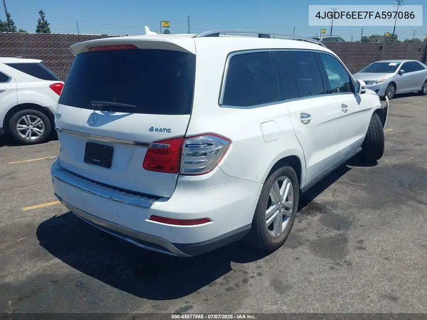 2015 Mercedes-Benz Gl 450 4Matic VIN: 4JGDF6EE7FA597086 Lot: 45577865