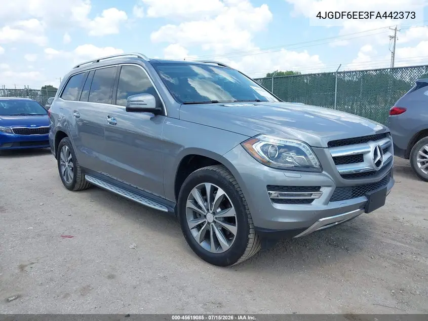 2015 Mercedes-Benz Gl 450 4Matic VIN: 4JGDF6EE3FA442373 Lot: 45619085