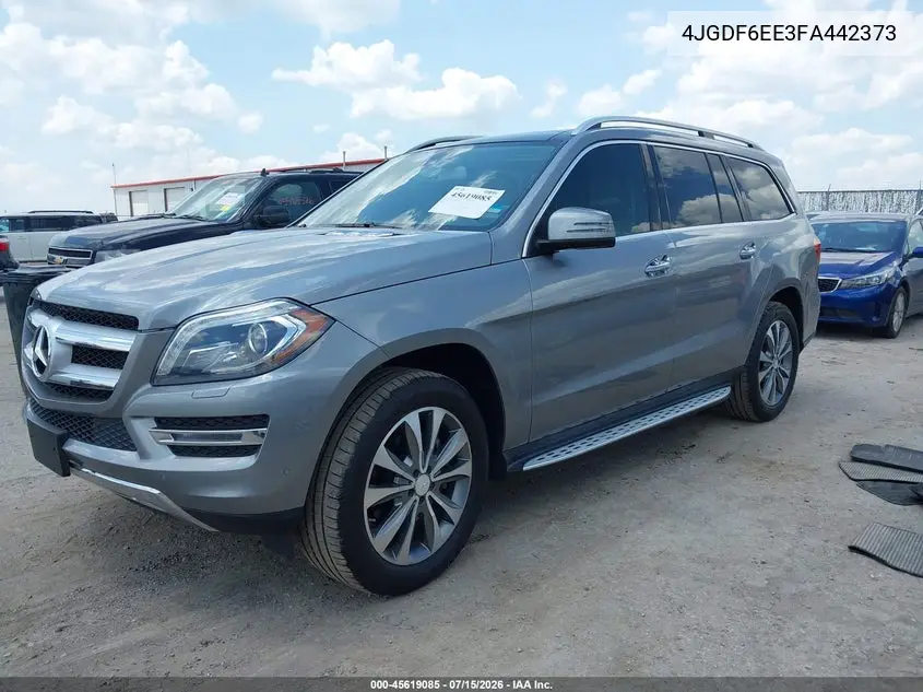 2015 Mercedes-Benz Gl 450 4Matic VIN: 4JGDF6EE3FA442373 Lot: 45619085