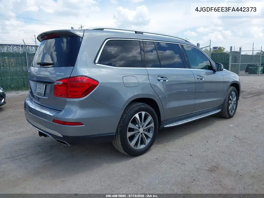 2015 Mercedes-Benz Gl 450 4Matic VIN: 4JGDF6EE3FA442373 Lot: 45619085