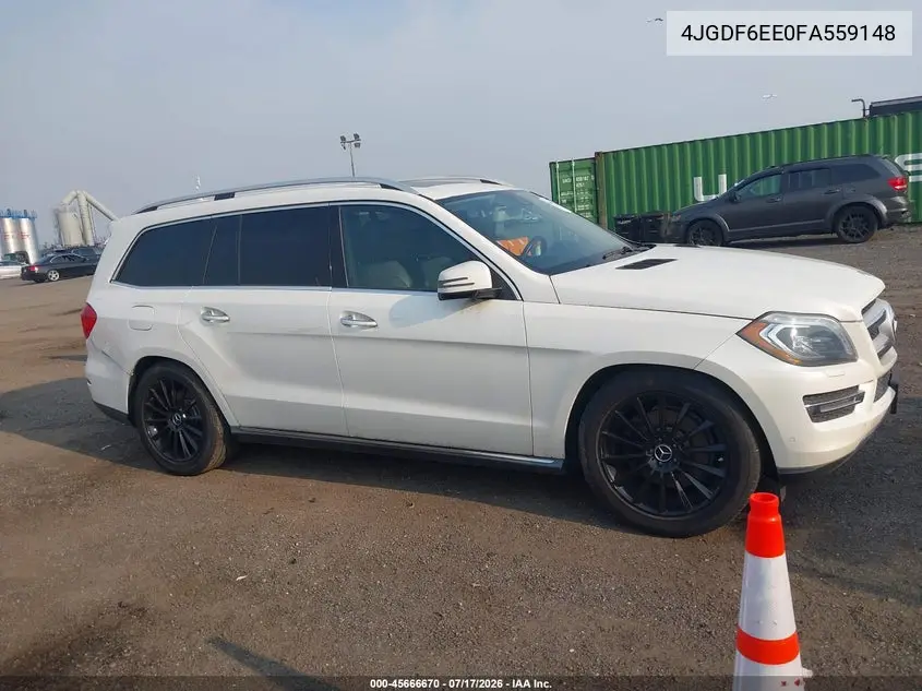 2015 Mercedes-Benz Gl 450 4Matic VIN: 4JGDF6EE0FA559148 Lot: 45666670