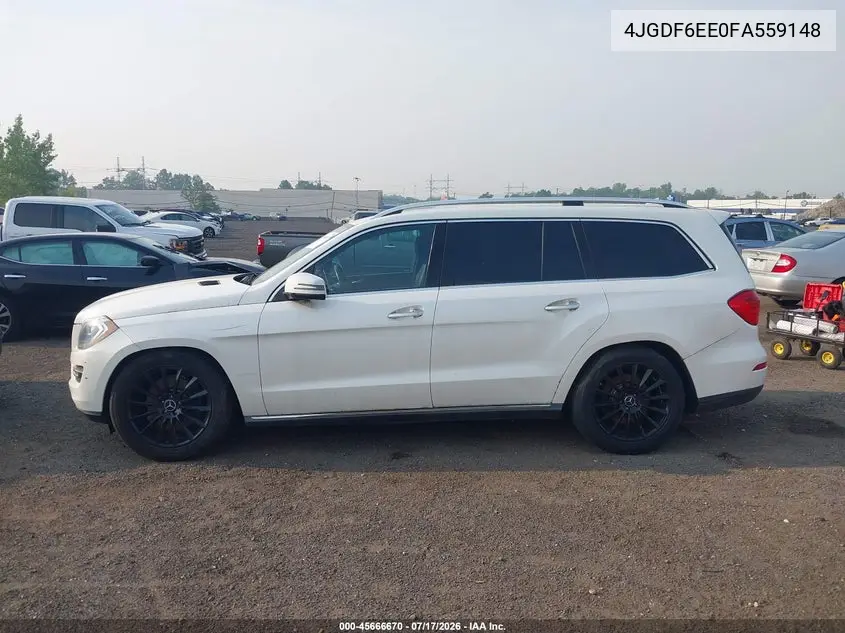 2015 Mercedes-Benz Gl 450 4Matic VIN: 4JGDF6EE0FA559148 Lot: 45666670