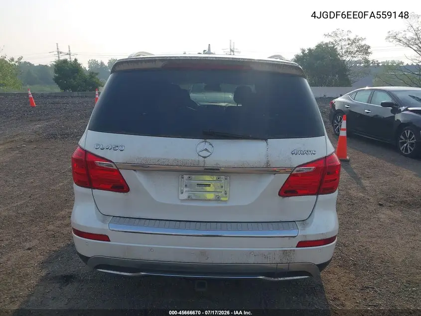 2015 Mercedes-Benz Gl 450 4Matic VIN: 4JGDF6EE0FA559148 Lot: 45666670