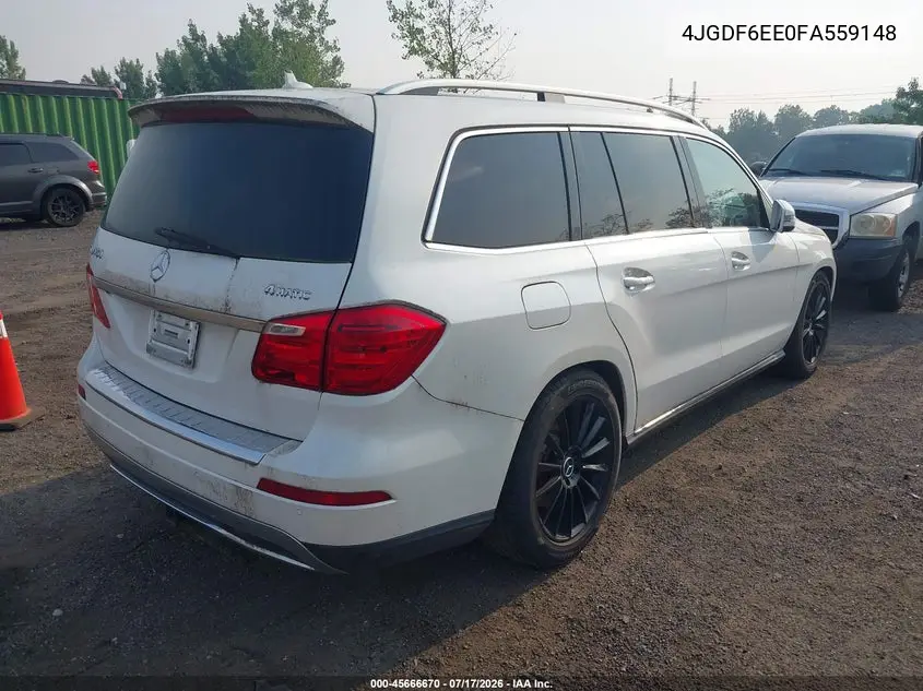 2015 Mercedes-Benz Gl 450 4Matic VIN: 4JGDF6EE0FA559148 Lot: 45666670