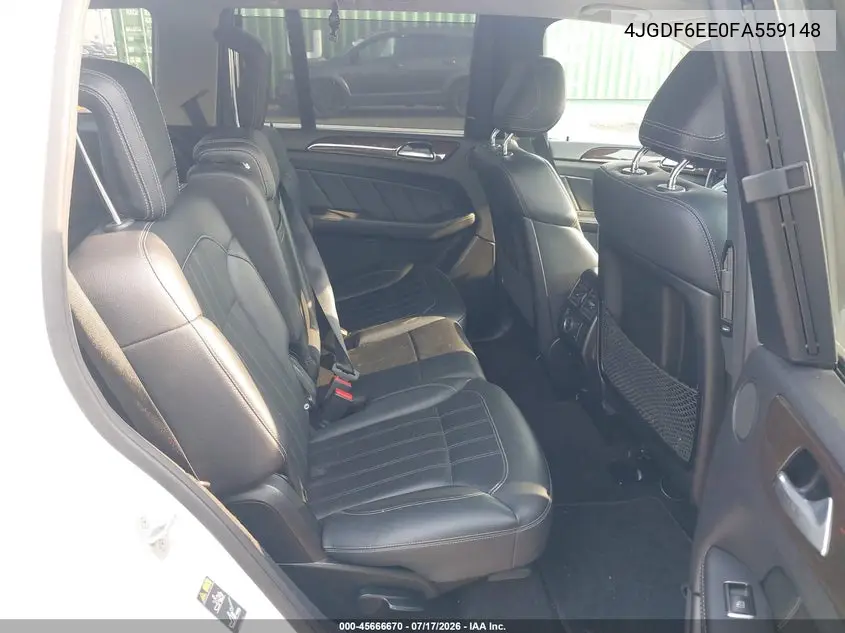 2015 Mercedes-Benz Gl 450 4Matic VIN: 4JGDF6EE0FA559148 Lot: 45666670