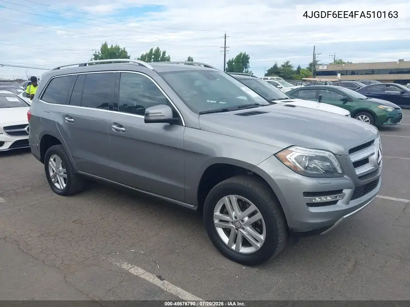 2015 Mercedes-Benz Gl 450 4Matic VIN: 4JGDF6EE4FA510163 Lot: 45676790