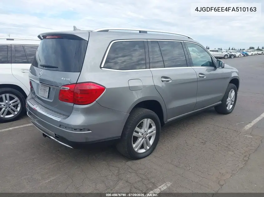2015 Mercedes-Benz Gl 450 4Matic VIN: 4JGDF6EE4FA510163 Lot: 45676790