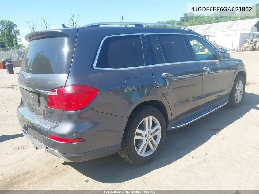 2016 Mercedes-Benz Gl 450 4Matic VIN: 4JGDF6EE6GA621802 Lot: 45400019