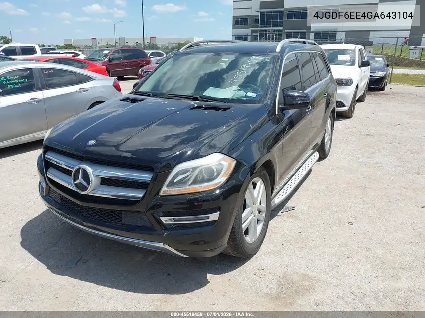 2016 Mercedes-Benz Gl 450 4Matic VIN: 4JGDF6EE4GA643104 Lot: 45519459