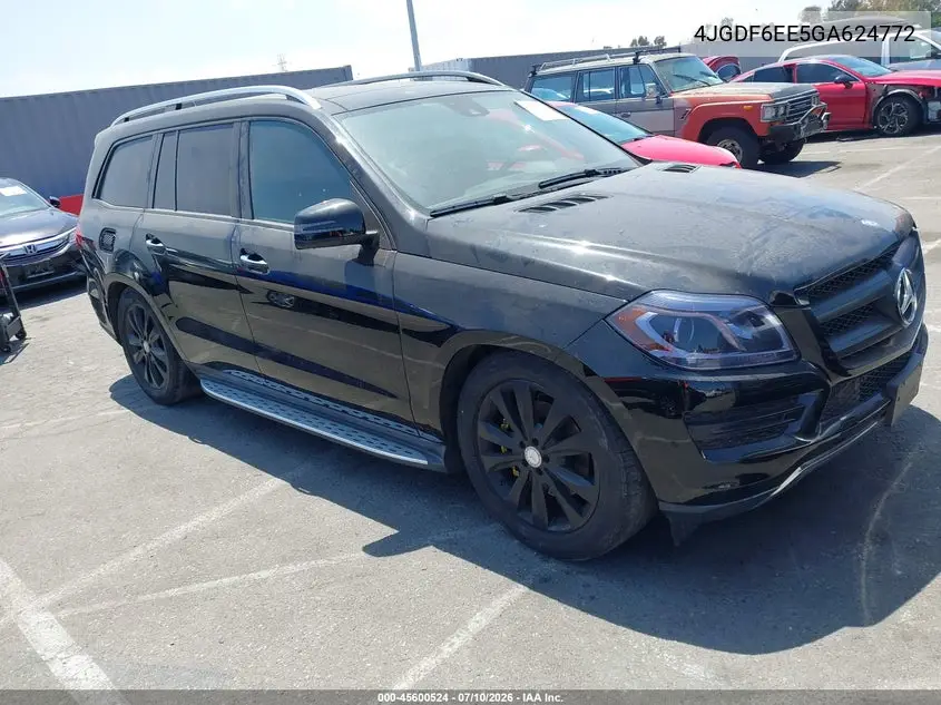 2016 Mercedes-Benz Gl 450 4Matic VIN: 4JGDF6EE5GA624772 Lot: 45600524