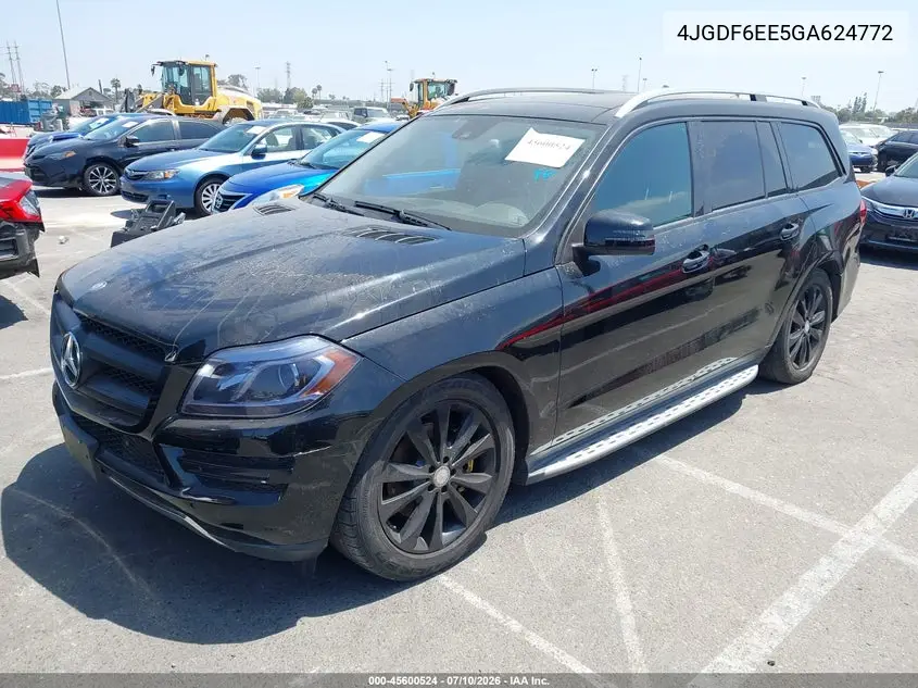 2016 Mercedes-Benz Gl 450 4Matic VIN: 4JGDF6EE5GA624772 Lot: 45600524