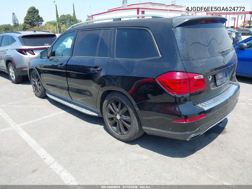 2016 Mercedes-Benz Gl 450 4Matic VIN: 4JGDF6EE5GA624772 Lot: 45600524