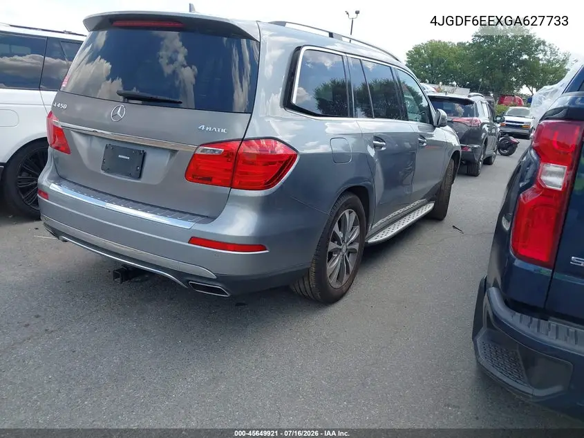 2016 Mercedes-Benz Gl 450 4Matic VIN: 4JGDF6EEXGA627733 Lot: 45649921