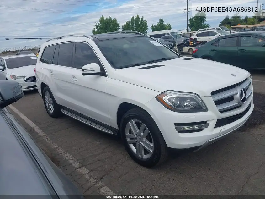 2016 Mercedes-Benz Gl 450 4Matic VIN: 4JGDF6EE4GA686812 Lot: 45676747