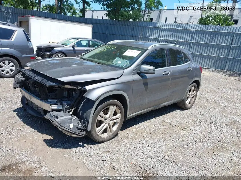 2015 Mercedes-Benz Gla 250 VIN: WDCTG4EB9FJ178058 Lot: 45295437