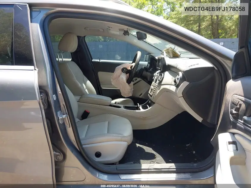 2015 Mercedes-Benz Gla 250 VIN: WDCTG4EB9FJ178058 Lot: 45295437