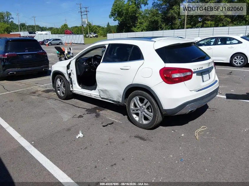 2015 Mercedes-Benz Gla 250 VIN: WDCTG4EB5FJ182060 Lot: 45357695