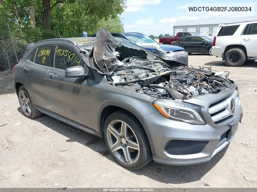 2015 Mercedes-Benz Gla 250 4Matic VIN: WDCTG4GB2FJ080034 Lot: 45358714