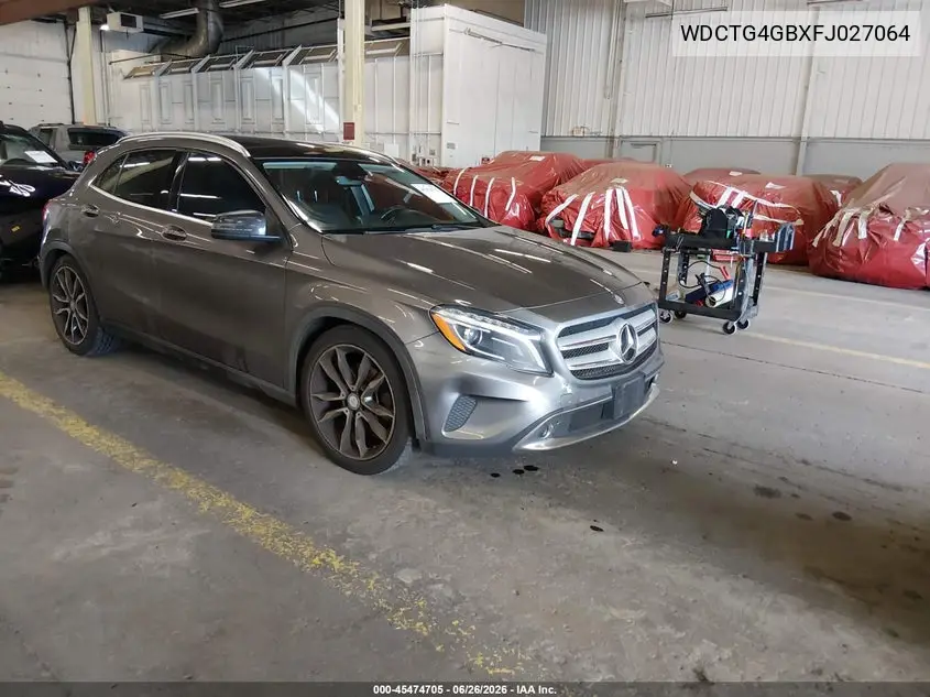 2015 Mercedes-Benz Gla 250 4Matic VIN: WDCTG4GBXFJ027064 Lot: 45474705