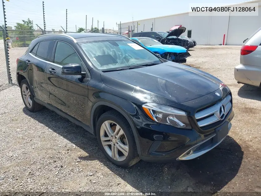 2015 Mercedes-Benz Gla 250 4Matic VIN: WDCTG4GB0FJ128064 Lot: 45512386
