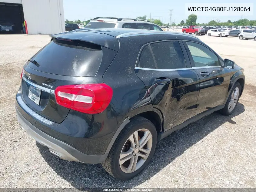 2015 Mercedes-Benz Gla 250 4Matic VIN: WDCTG4GB0FJ128064 Lot: 45512386