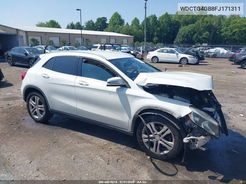 2015 Mercedes-Benz Gla 250 4Matic VIN: WDCTG4GB8FJ171311 Lot: 45519219