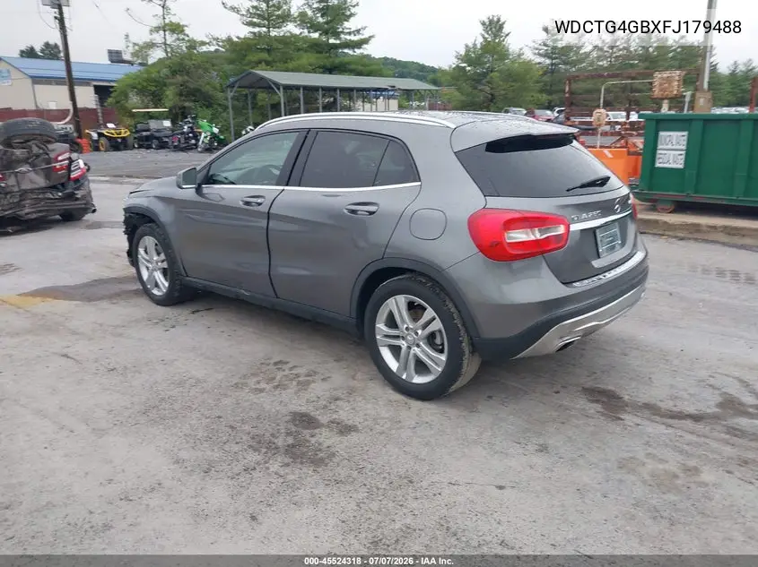2015 Mercedes-Benz Gla 250 4Matic VIN: WDCTG4GBXFJ179488 Lot: 45524318