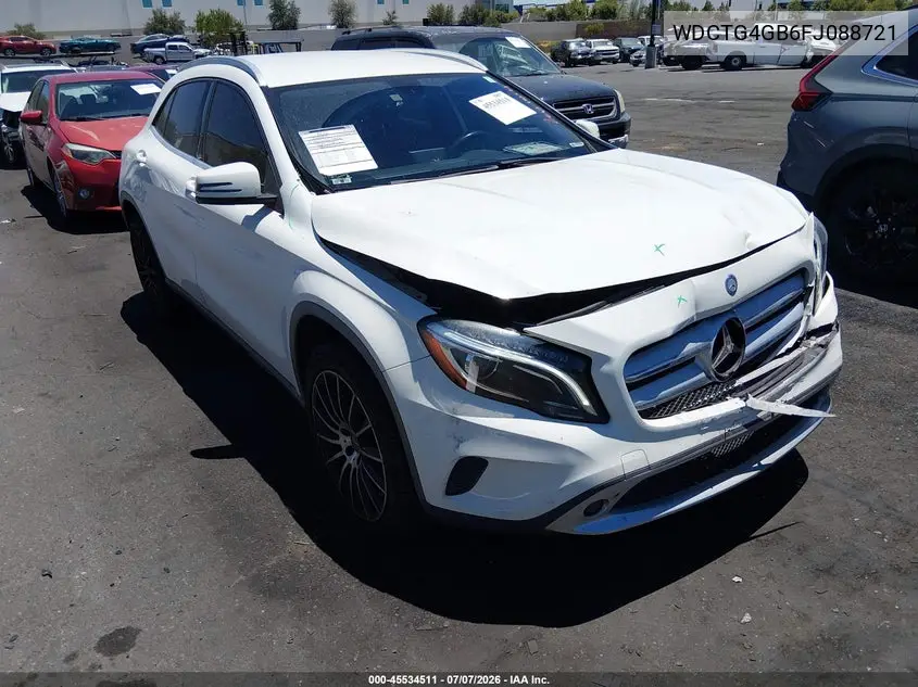 2015 Mercedes-Benz Gla 250 4Matic VIN: WDCTG4GB6FJ088721 Lot: 45534511