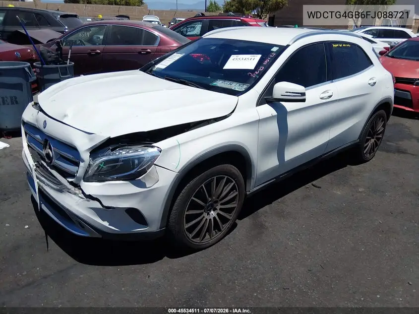 2015 Mercedes-Benz Gla 250 4Matic VIN: WDCTG4GB6FJ088721 Lot: 45534511