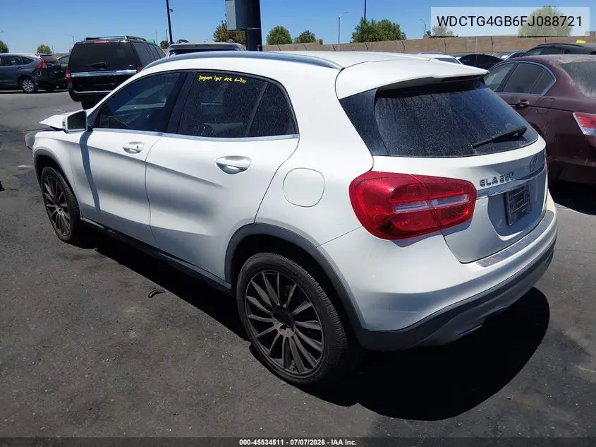 2015 Mercedes-Benz Gla 250 4Matic VIN: WDCTG4GB6FJ088721 Lot: 45534511