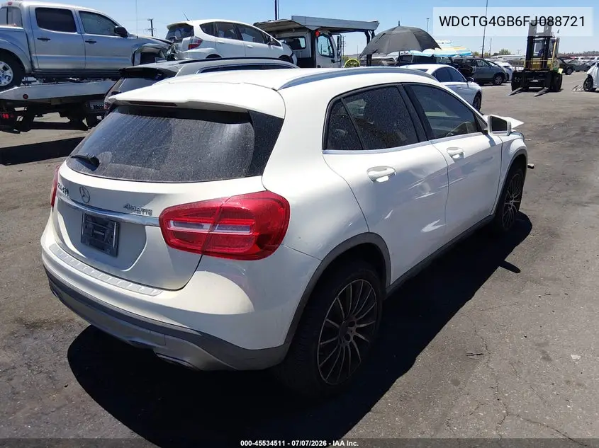 2015 Mercedes-Benz Gla 250 4Matic VIN: WDCTG4GB6FJ088721 Lot: 45534511
