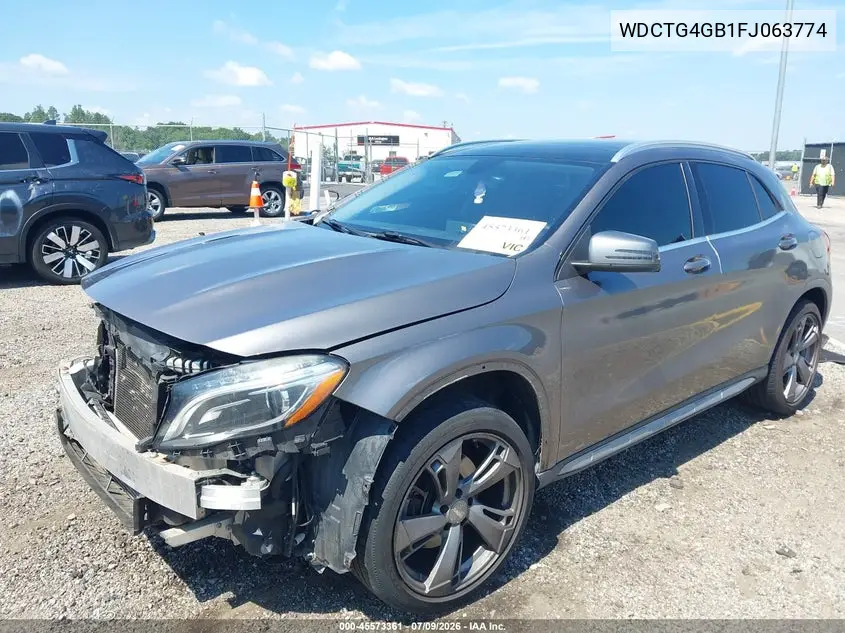 2015 Mercedes-Benz Gla 250 4Matic VIN: WDCTG4GB1FJ063774 Lot: 45573361