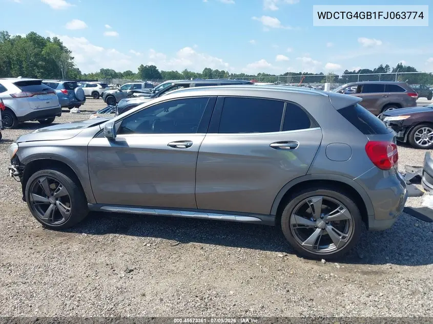 2015 Mercedes-Benz Gla 250 4Matic VIN: WDCTG4GB1FJ063774 Lot: 45573361