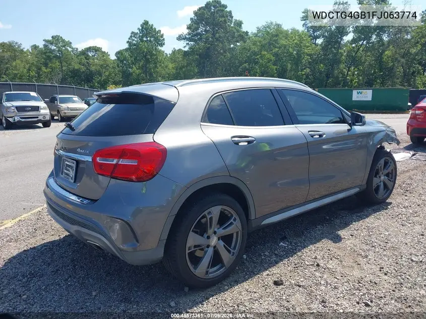 2015 Mercedes-Benz Gla 250 4Matic VIN: WDCTG4GB1FJ063774 Lot: 45573361