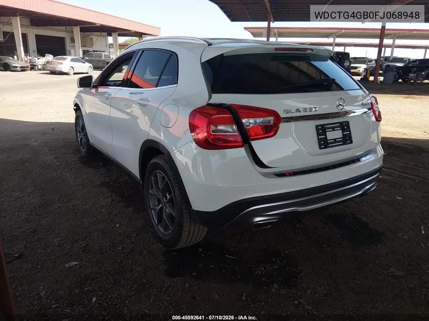 2015 Mercedes-Benz Gla 250 4Matic VIN: WDCTG4GB0FJ068948 Lot: 45592641