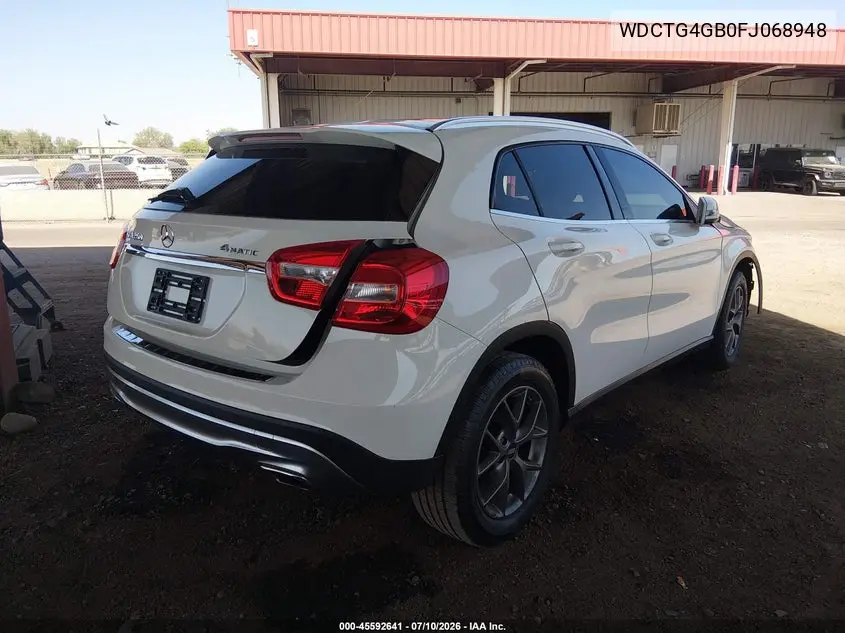 2015 Mercedes-Benz Gla 250 4Matic VIN: WDCTG4GB0FJ068948 Lot: 45592641