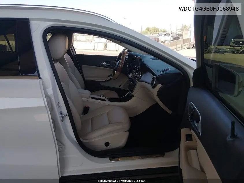 2015 Mercedes-Benz Gla 250 4Matic VIN: WDCTG4GB0FJ068948 Lot: 45592641
