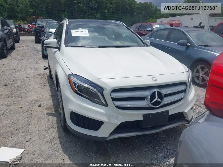 2015 Mercedes-Benz Gla 250 4Matic VIN: WDCTG4GB8FJ127681 Lot: 45616651