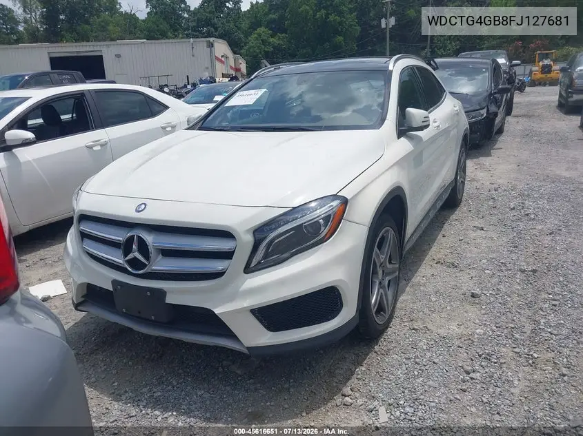 2015 Mercedes-Benz Gla 250 4Matic VIN: WDCTG4GB8FJ127681 Lot: 45616651