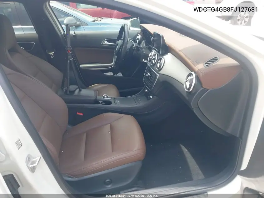 2015 Mercedes-Benz Gla 250 4Matic VIN: WDCTG4GB8FJ127681 Lot: 45616651
