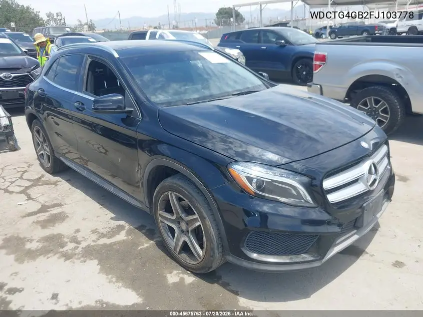 2015 Mercedes-Benz Gla 250 4Matic VIN: WDCTG4GB2FJ103778 Lot: 45675763