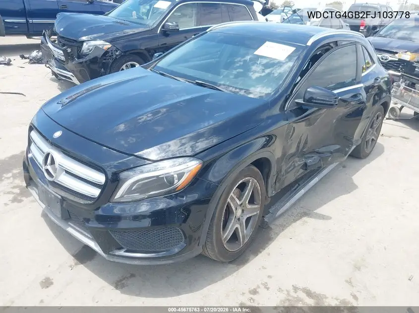2015 Mercedes-Benz Gla 250 4Matic VIN: WDCTG4GB2FJ103778 Lot: 45675763