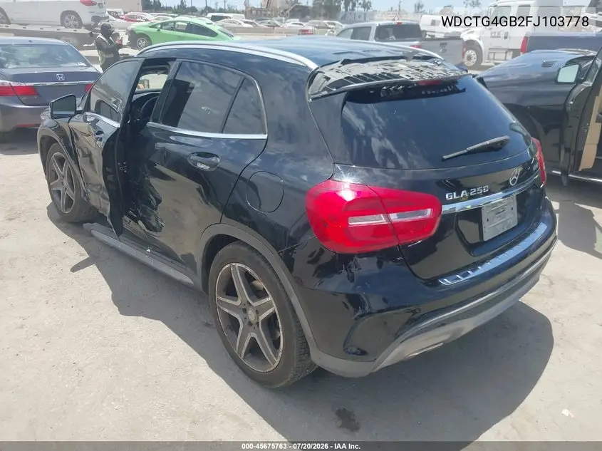 2015 Mercedes-Benz Gla 250 4Matic VIN: WDCTG4GB2FJ103778 Lot: 45675763