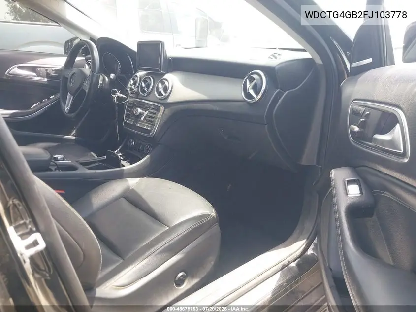2015 Mercedes-Benz Gla 250 4Matic VIN: WDCTG4GB2FJ103778 Lot: 45675763