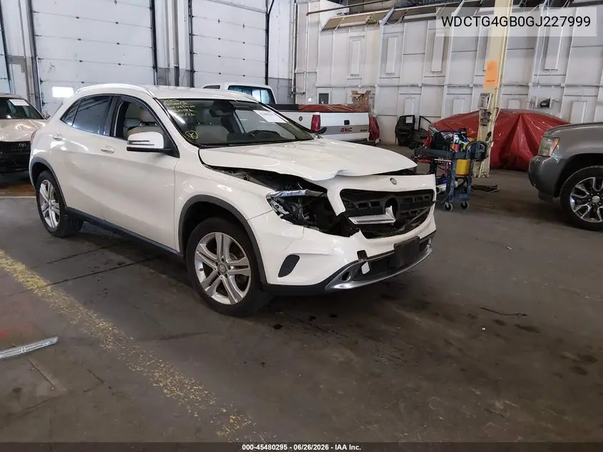 2016 Mercedes-Benz Gla 250 4Matic VIN: WDCTG4GB0GJ227999 Lot: 45480295